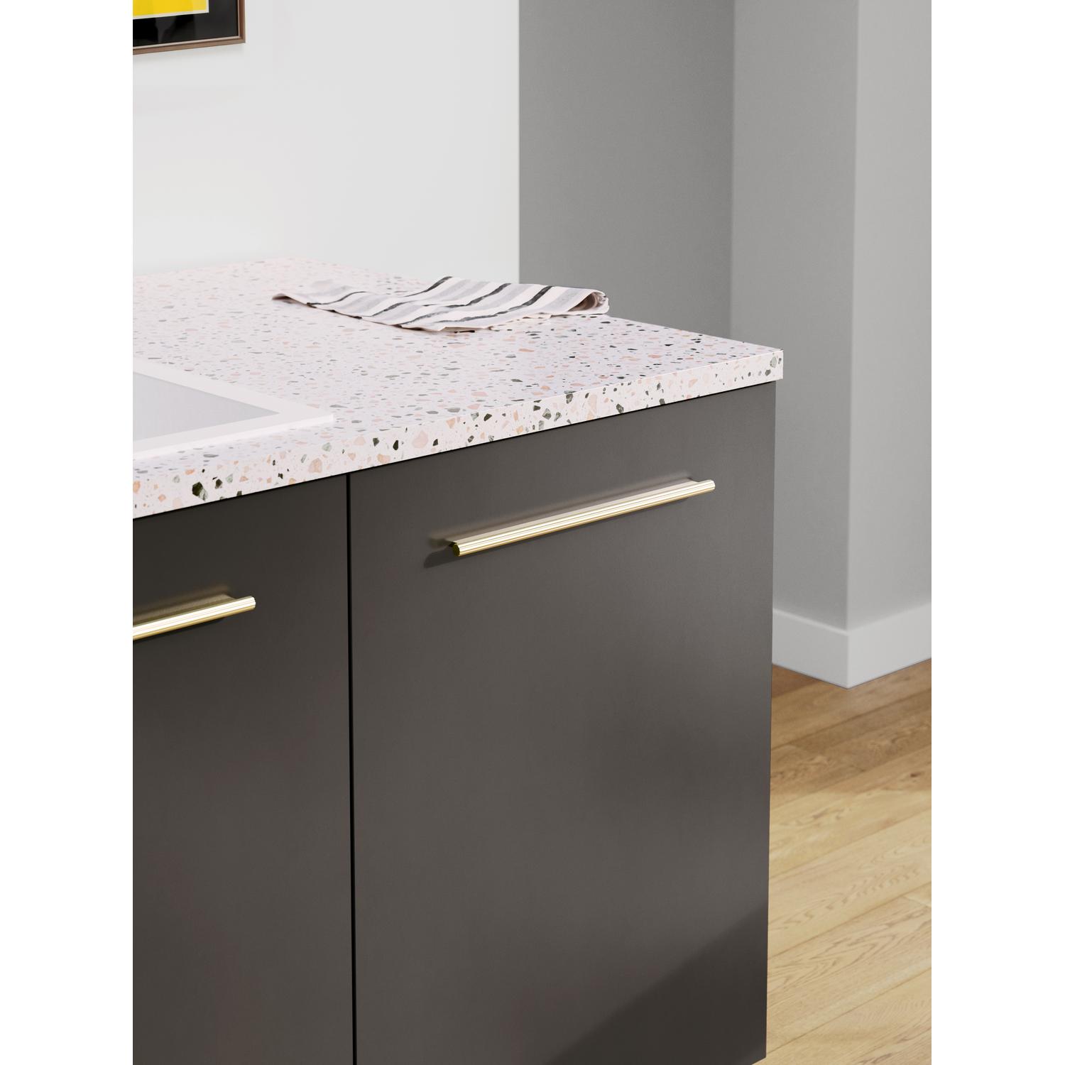 Greep line ba320 l360 alu geborsteld goud
